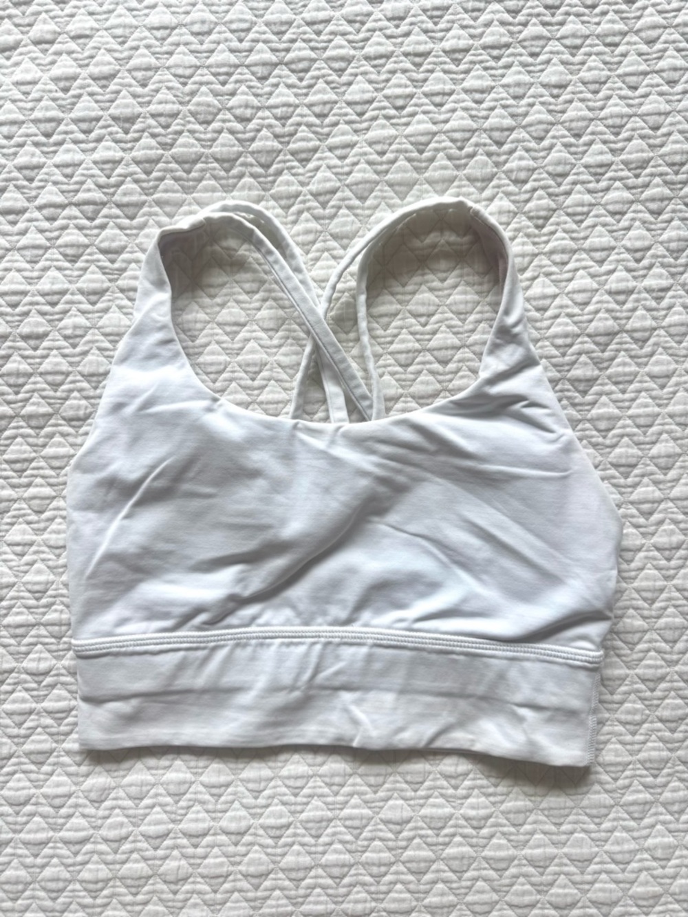 lululemon Energy Longline Bra, Medium Support, B-D Cups - Sz 4, White - Picture 3 of 6